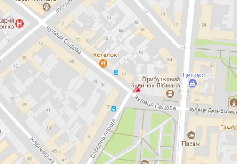 Ситилайт A в Одессе, 1.8x1.2  Садова вул., 21 А схема