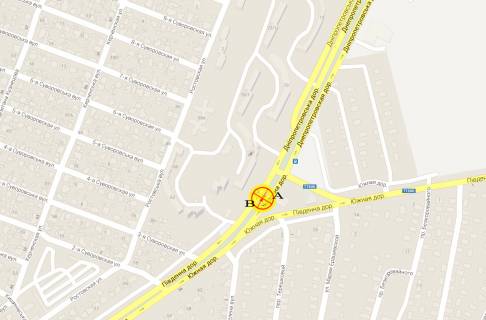 Билборд A в Одессе Семена Палия №68 А схема