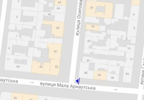 Скроллер A в Одессе, 2.32x3.14  М. Арнаутська вул., 40 - Осипова вул. - 472606 схема