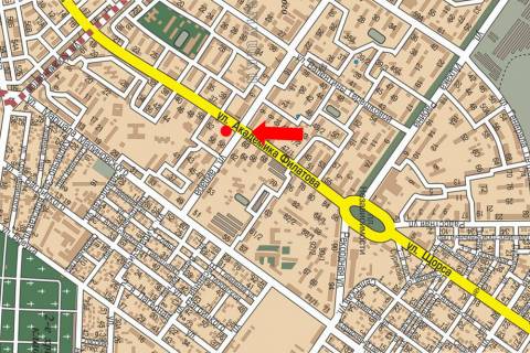 Сiтiлайт B у Одесі, 1.8x1.2  Філатова вул., 54 / Гайдара вул., біля універсаму "Буревестник" схема