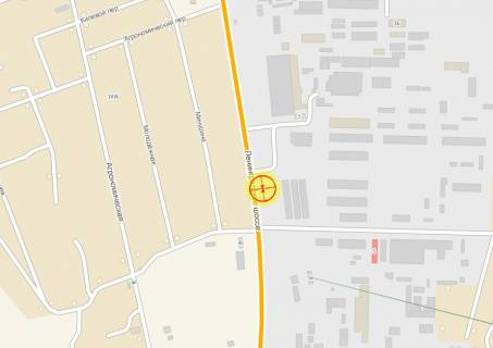 Билборд B в Одессе Киевское шоссе угол Новомосковская дорога №5 В схема