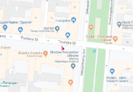 Ситилайт B в Одессе, 1.8x1.2  Троїцька вул. - Олександрівський просп. В схема