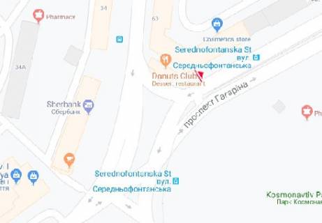 Ситилайт A в Одессе, 1.8x1.2  Гагаріна просп., 16/1 А схема