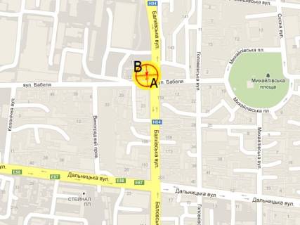 Призма A в Одессе, 3x6  Балківська вул., 92 - Бабеля вул., права - 569927 схема