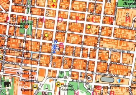 Сiтiлайт B у Одесі, 1.8x1.2  Рішельєвська вул., 55 B схема