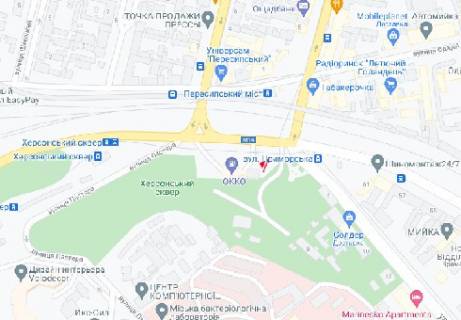 Видеоборд A у Одесі, 2.32x3.14  Херсонський сквер, 1-з, (розширення 480х336) - 499145 схема