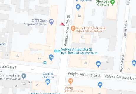 Ситилайт A в Одессе, 1.8x1.2  Преображенська вул., 67 схема