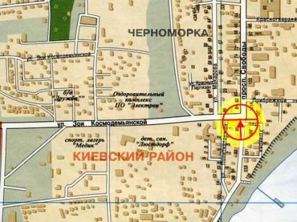 Билборд B в Одессе, 3x6  Свободи пр., 90, Черноморка схема