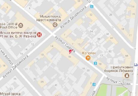 Сiтiлайт A у Одесі, 1.8x1.2  Садова вул., 14 А схема