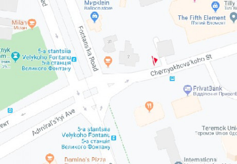 Ситилайт A в Одессе, 1.8x1.2  Артура Савельєва вул. (Черняховського)., 6 А схема