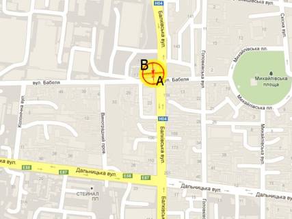 Призма A в Одессе, 3x6  Балківська вул., 92 - Бабеля вул., ліва - 569925 схема