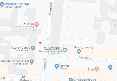 Ситилайт A в Одессе, 1.8x1.2  Канатна вул., 22 - Сабанський пров. А схема