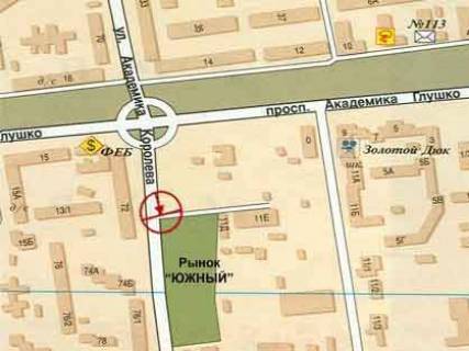 Білборд, Бігборд (Борд)  A у Одесі, 3x6  Корольова вул., 72 схема