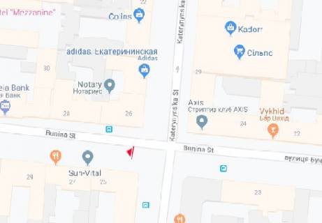 Ситилайт A в Одессе, 1.8x1.2  Буніна вул., 25 А схема