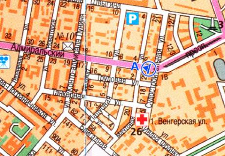 Ситилайт A в Одессе, 1.8x1.2  Адміральський просп. [10 А] схема