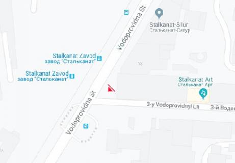 Білборд, Бігборд (Борд)  A у Одесі, 3x6  Водопровідна вул., 16 схема