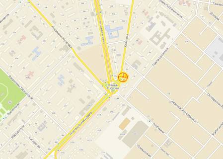 Білборд, Бігборд (Борд)  A у Одесі Краснова №15 В схема