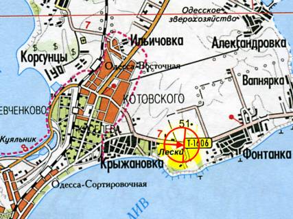 Білборд, Бігборд (Борд)  A у Одесі Ліски вул. Касьяненка А схема