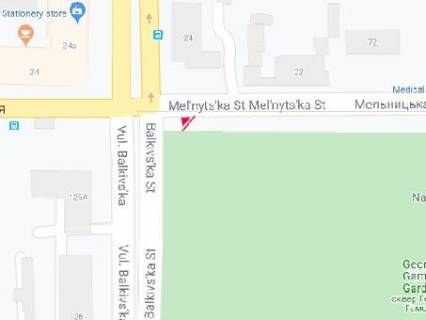 Призма B в Одессе, 3x6  Мельницька вул. - Балківська вул., сквер, права - 583210 схема