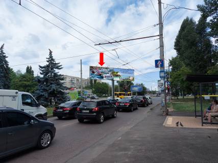 Билборд A в Одессе, 3x6  Небесної Сотні пр. (кол. Жукова пр.) 75 / Левітана вул., біля супермаркету "Копійка", роздільник, в центр, ліва фото 1