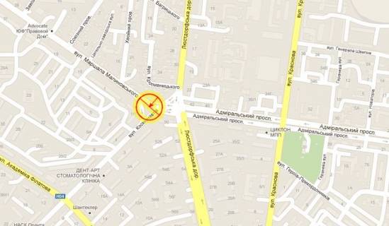 Призматрон, Призма A у Одесі, 3x6  Люстдорфська дорога - Малиновського вул., 1/1, ліва - 569913 схема