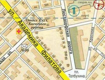 Билборд A в Одессе, 3x6  Краснова вул., 5 схема