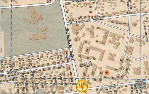 Билборд A в Одессе, 3x6  Люстдорфська дорога, 125/1 - Левітана вул. схема