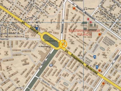 Билборд B в Одессе, 3x6  Рабина вул. - Філатова вул., 86 схема