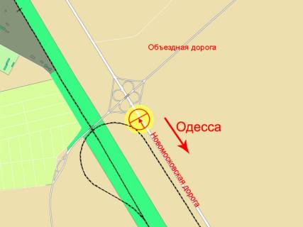 Білборд, Бігборд (Борд)  A у Одесі Конюшинний міст В схема