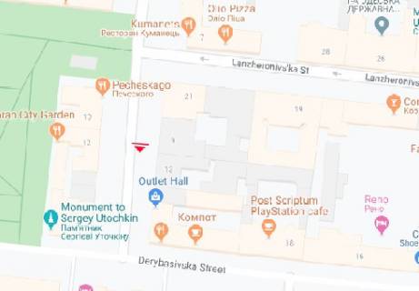 Ситилайт A в Одессе, 1.8x1.2  Гаванна вул., 4 схема