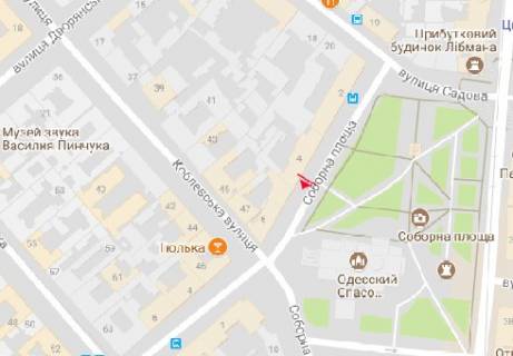 Сiтiлайт B у Одесі, 1.8x1.2  Соборна вул., 4 B схема