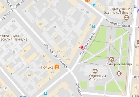 Ситилайт A в Одессе, 1.8x1.2  Соборна вул., 4 А схема