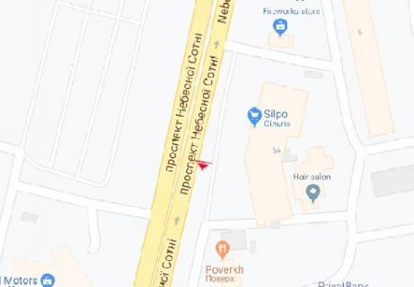 Білборд, Бігборд (Борд)  A у Одесі, 3x6  Небесної Сотні пр. №5а А схема