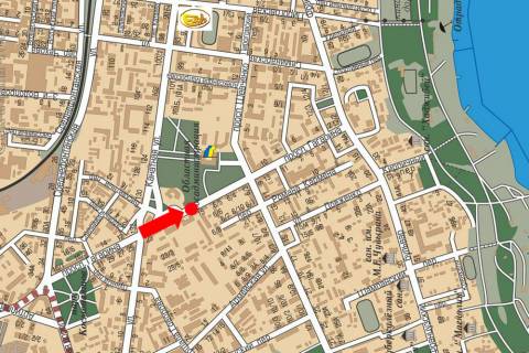 Сiтiлайт A у Одесі, 1.8x1.2  Гагаріна пр. / Шевченка пр., роздільник, №2, від Сегедської вул. схема