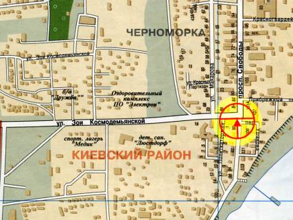 Билборд A в Одессе Черноморка пр.Свободы №90 В схема