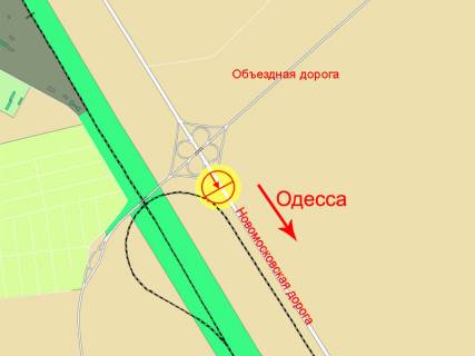 Билборд A в Одессе Клеверный мост А схема