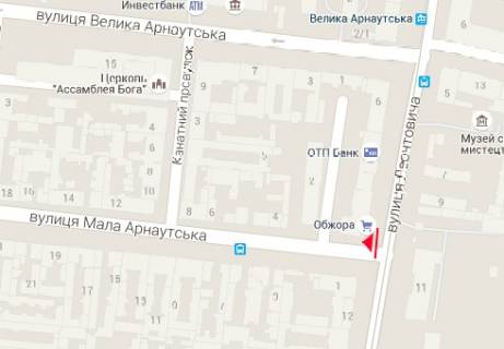 Скролер, Скрол A у Одесі, 2.32x3.14  М. Арнаутська вул., 2 - Леонтовича (Бєлінського) вул. - 472638 схема