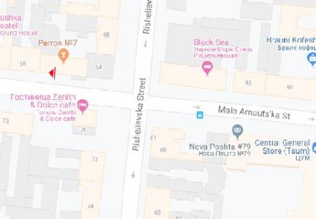 Ситилайт B в Одессе, 1.8x1.2  М. Арнаутська вул., 56 B схема