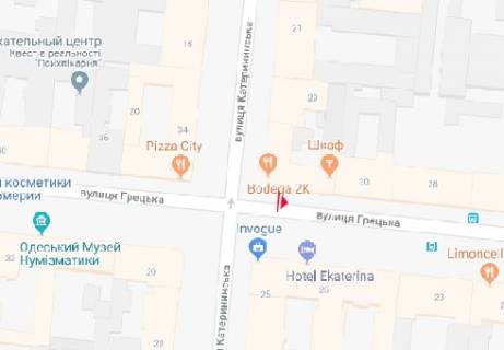 Нестандарт A в Одессе, 3x1.5  Грецька вул. - Катерининська (Європейська) вул. А схема