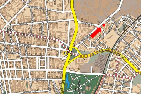 Білборд, Бігборд (Борд)  A у Одесі, 3x6  Бугаївська вул., 48, верхня, в бік супермаркету "Ідеал" схема