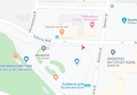 Ситилайт A в Одессе, 1.8x1.2  Італійський бульвар - Куликове поле вул. А схема