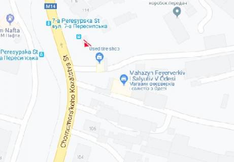 Білборд, Бігборд (Борд)  A у Одесі, 3x6  Чорноморського Козацтва вул., 112 схема