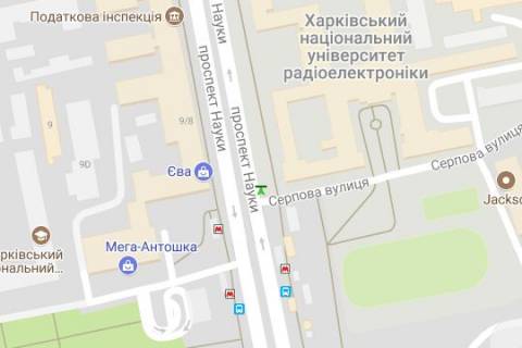 Скролер, Скрол A у Василівці, 2.3x3.14  Науки просп. (Леніна просп.) - Серпова вул. - 454665 схема