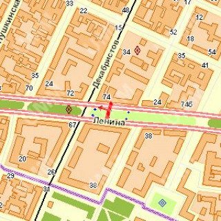 Бэклайт B в Николаеве, 1.2x1.8  Центральний просп. (Леніна просп.) - Захисників Миколаєва вул. (Декабристів) ., (№4) схема