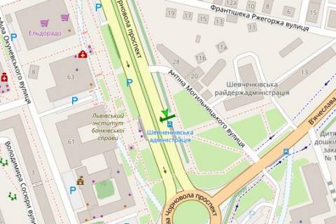 Ситилайт B в Львове, 1.2x1.8  Вячеслава Чорновола просп. (Шевченківська РДА) схема