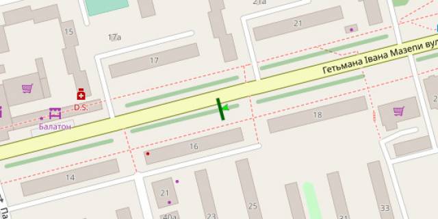 Билборд B в Львове, 3x6  Гетьмана Мазепи вул., 18 схема