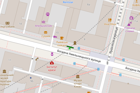 Билборд A в Васильевке, Нестандарт  Богдана Хмельницького вул., 8/16 (брендування) схема