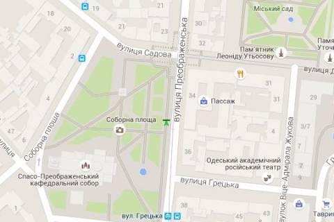 Сiтiлайт B у Одесі, 1.2x1.8  Преображенська вул. - Соборна пл. схема