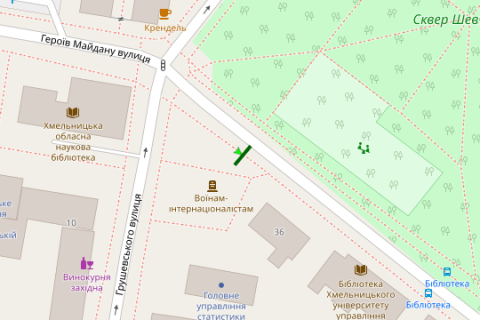 Нестандарт A в Хмельницком, 1.2x1.8  Героїв Майдану вул. - Володимирська вул. схема