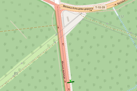 Билборд B в Васильевке, 3x6  Міська вул., 400 метрів до перехрестя з Великой Кыльцевой дорогою схема